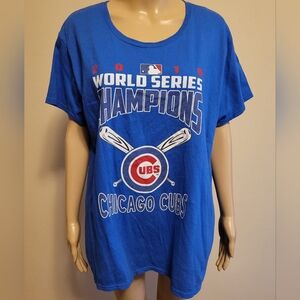 Chicago Cubs 2016 World Series Blue Shirt. Size 2X